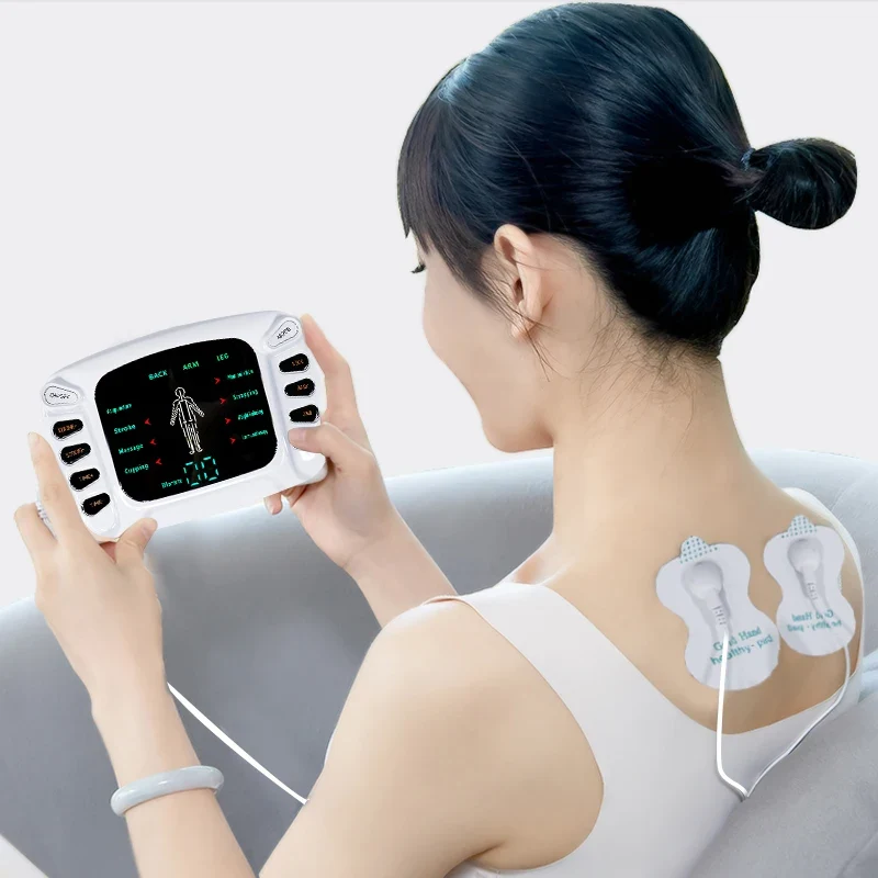 8 Models Tens Electric Muscle Stimulator Ems Acupuncture Body Massage Digital Therapy Massager Electrostimulator