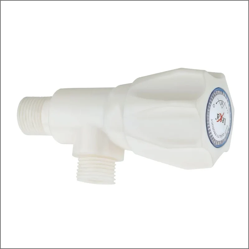 LEXA High Quality Virgin Plastic Quarter Turn PP Water Angle Cock High Grade Ceramic Basin Wall-mounted Modern Design Customized