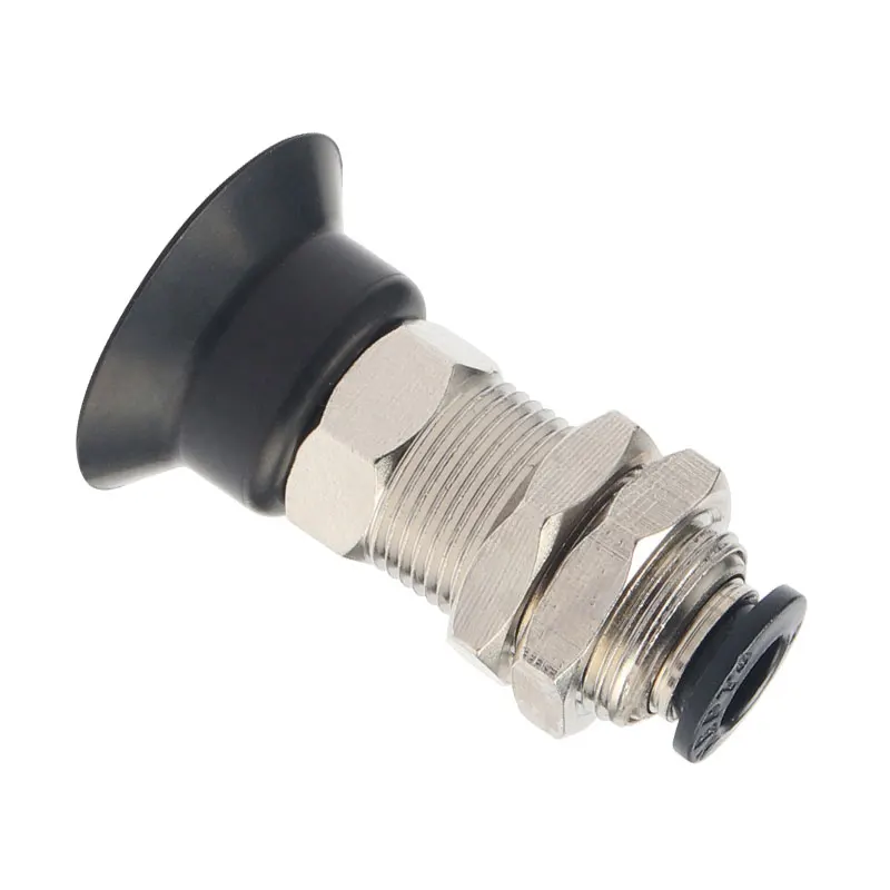 Mechanical Robot Arm Silicone Rubber Industrial Sucker Vacuum Suction Cup Vacuum Pad With Mounting Holder Threaded Screw