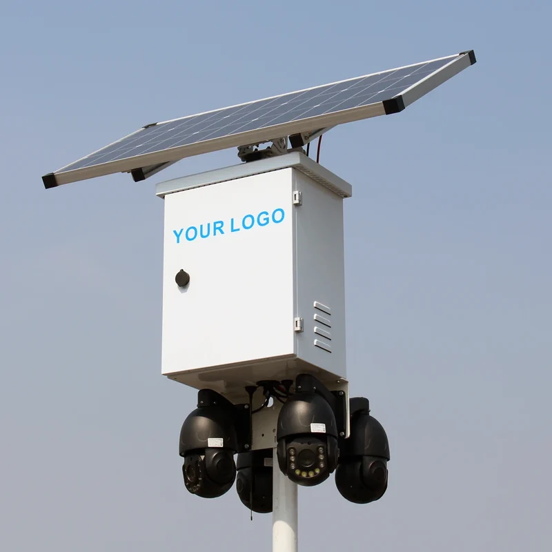 SZGOING 4CH 4G Solar Powered 8MP 30X CMOS Outdoor Surveillance Camera Night Vision Wide Angle Two-Way Audio IP66 Waterproof