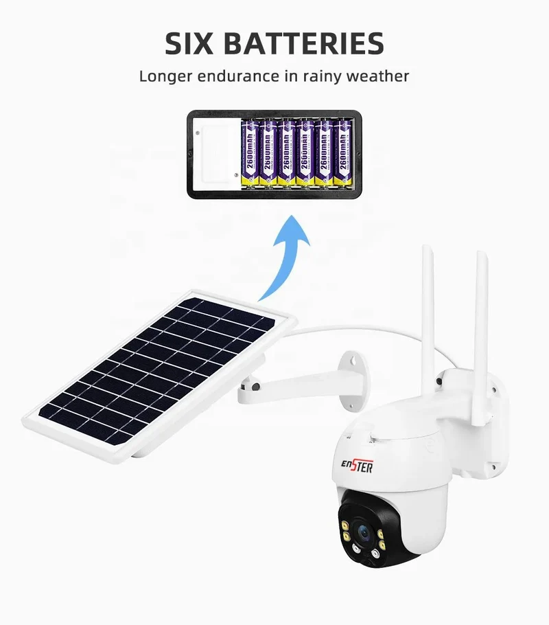 Newest 1080P Outdoor Solar Powered Security Wifi Dome Camera