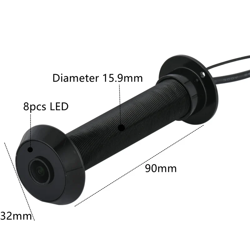 180 Degree P2p Night Vision Home Smart Door Viewer Camera Wifi Motion Detection Fisheye Peephole Door Eye Camera Peephole Tuya