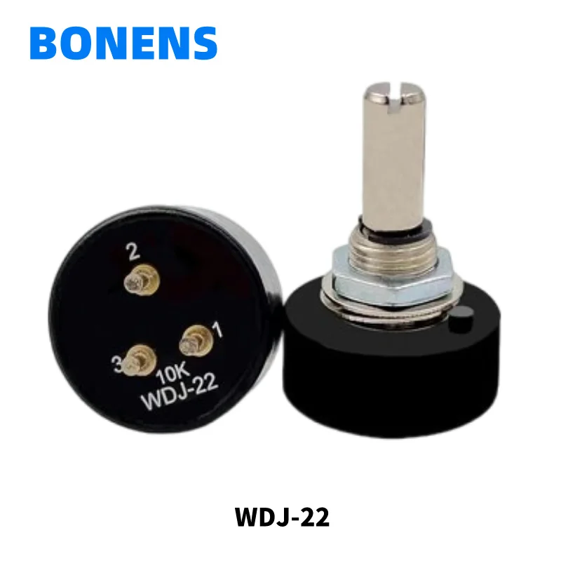 Conductive 1K 10K 100K IP25 waterproof potentiometer WDJ22 360 degree endless precision rotary potentiometer