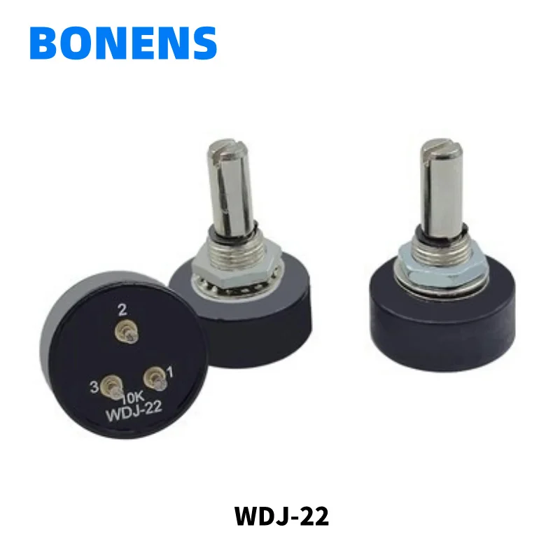 Conductive 1K 10K 100K IP25 waterproof potentiometer WDJ22 360 degree endless precision rotary potentiometer