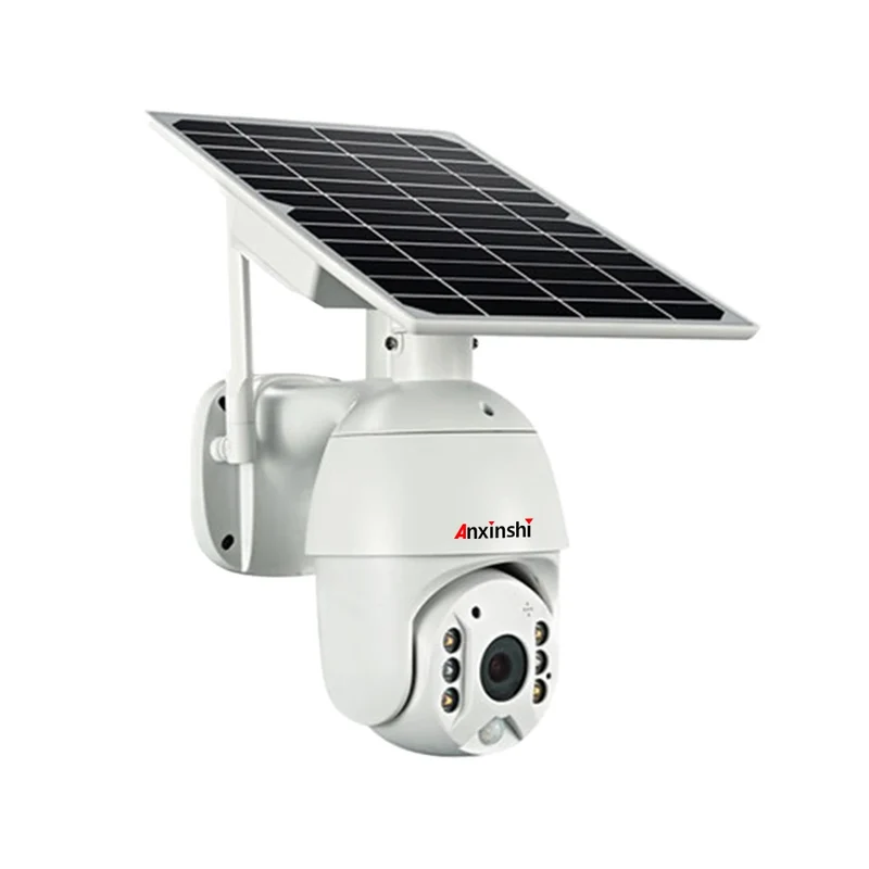 Anxinshi Ubox App 1080P Two Way Voice 4G Wifi IP Solar Panel Battery Dual Power PTZ CCTV Camera