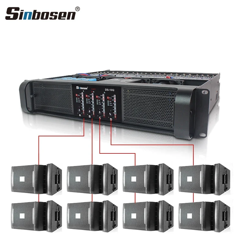 Sinbosen Stereo Integrated Power Amp Circuit Switch Class Td 4 Channel 1000 Watts Brand Professional Power Amplifier