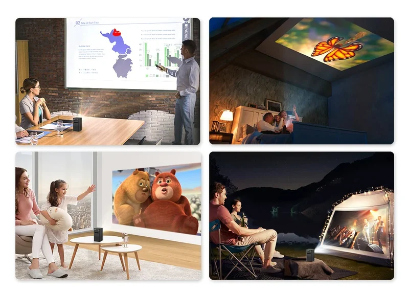 BYINTEK P20 Hot Sale Portable Movie Android Projector 9.0 Smart Video Mirroring 4K Mini Projector for Home Cinema Office