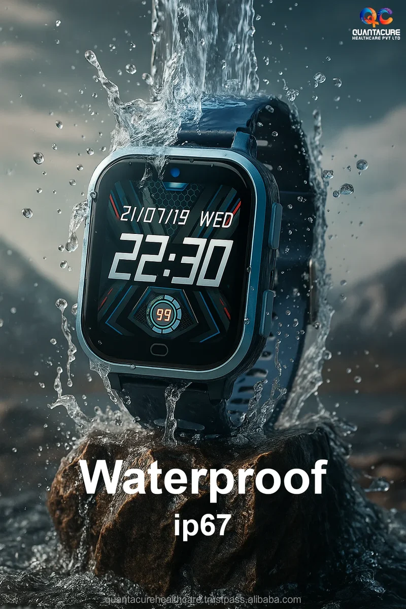2025 QC AX5 Kids Smartwatch 4G GPS SIM SOS Video Call Camera 1+8GB IP67 App Control Tracker Voice Call Bracelet Compass Square
