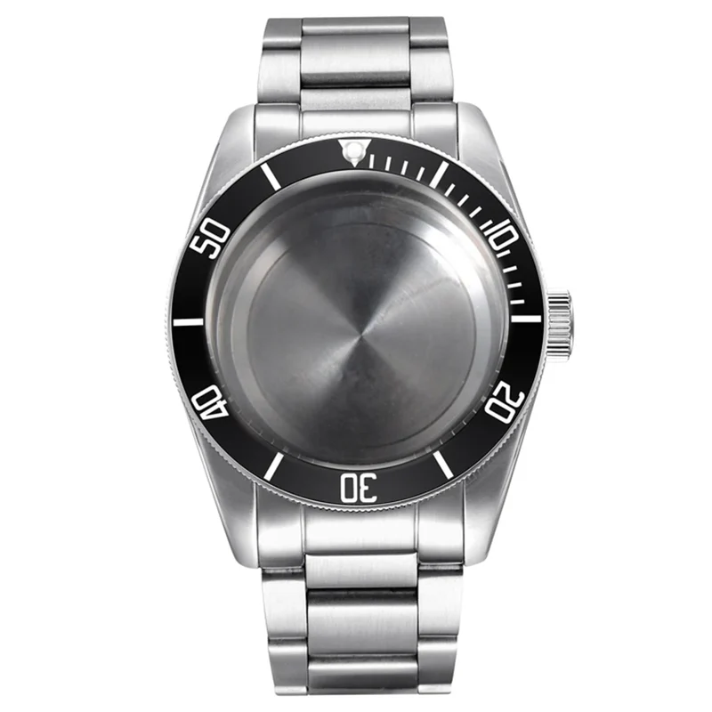41mm Aluminum Bezel Wristwatch Stainless Steel Strap Fit for ETA 2836/2813 Miyota 82 Series NH35 Movement Wristwatch Parts Tools