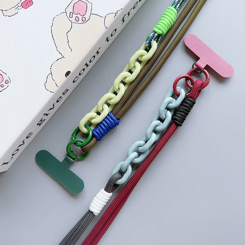 New Fashion Trend Diagonal Long Rope Mobile Phone Universal Lanyard Shoulder Strap Lanyard Neck Multi-Functional Anti-Loss Rope