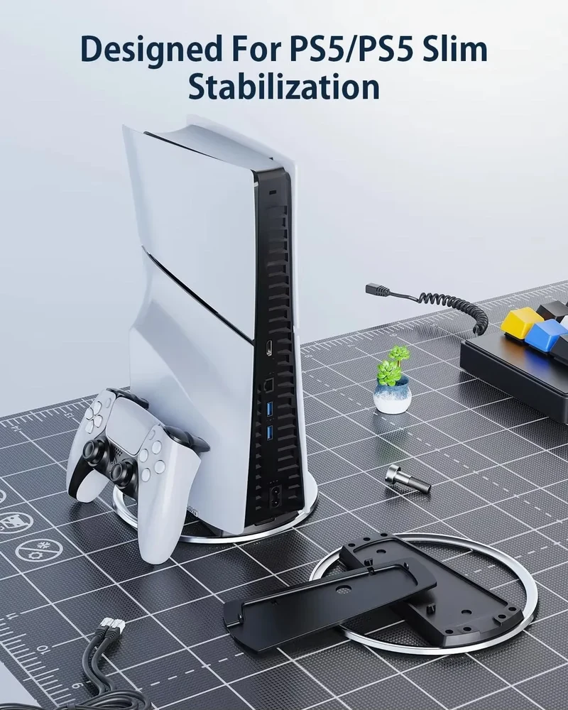 New Metal Stand Console Stand With Screws for PS5 Slim/PS5 PRO Vertical Storage Stand Gaming Accessories