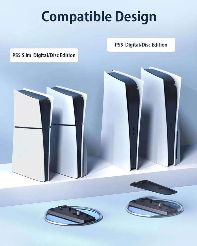 New Metal Stand Console Stand With Screws for PS5 Slim/PS5 PRO Vertical Storage Stand Gaming Accessories