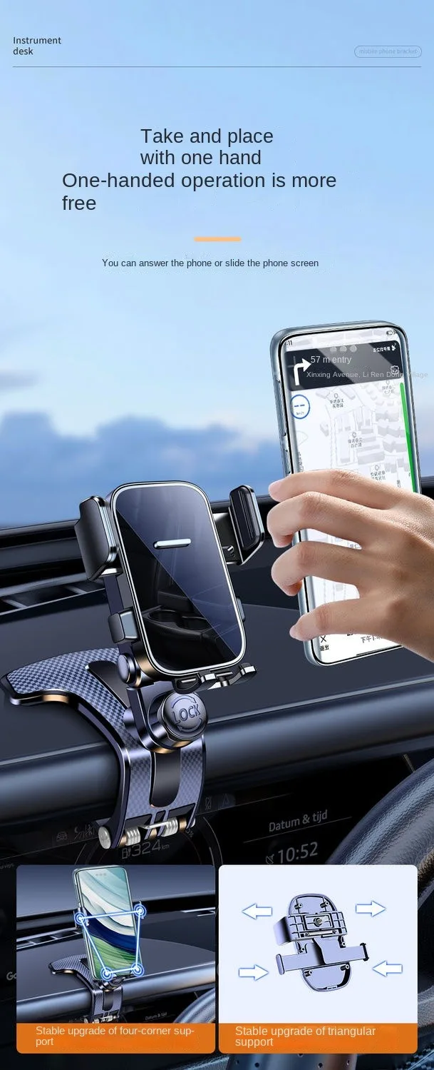 Mobile Phone Car Holder New Style Central Control Instrument PanelMulti-functional Car Universal Navigation Special Fixed Anti-s