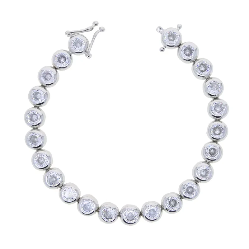 New Arried Geometric Fashion Women Jewelry Set Gold Color Round Ball Bezel Set CZ Bracelet Bangle Rings