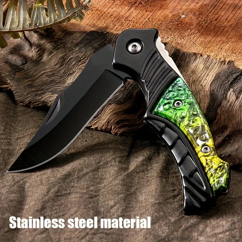 New Portable Outdoor Folding Fruit Knife for Kitchen Supplies, Sharp Survival Knife, Suitable for Camping and Hiking