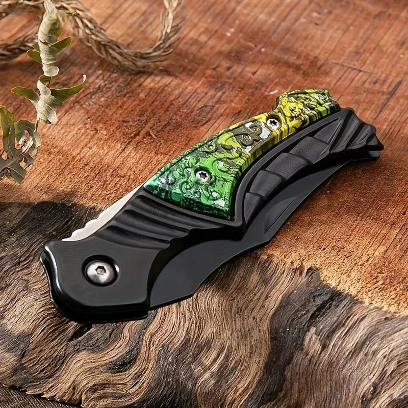 New Portable Outdoor Folding Fruit Knife for Kitchen Supplies, Sharp Survival Knife, Suitable for Camping and Hiking