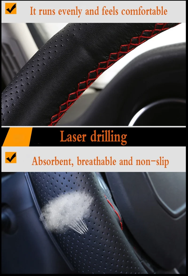 For BMW 330i 540i 525i 530i 330Ci BMW E46 M3 E39 Braid Car Steering Wheel Cover Microfiber Leather Car Accessories