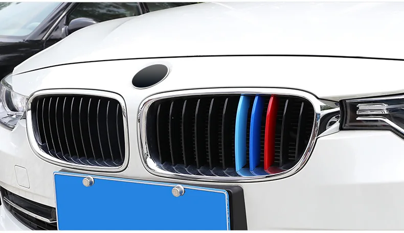 3pcs/lot Car Grille Network Decor Trims Grill Sticker for BMW E46 F30 E90 3 Series Car Style BMW Grille Sticker BMW Accessories
