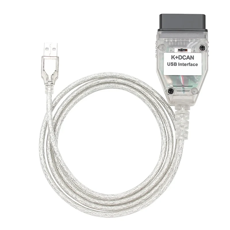 For K DCAN K+CAN FTDI Chip OBD2 Auto Car Diagnostic Tools OBD 2 Scanner Switch USB Interface Cable K + DCAN