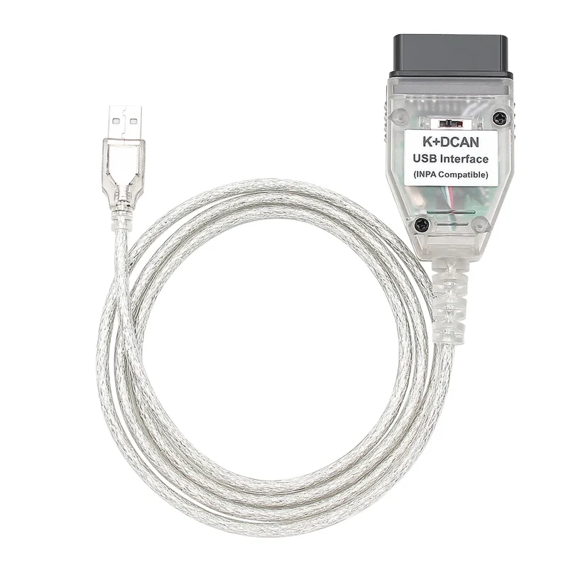 K DCAN K+CAN FTDI Chip OBD2 Auto Car Diagnostic Tools OBD 2 Scanner Switch USB Interface Cable K + DCAN OBD Diagnostic Cable