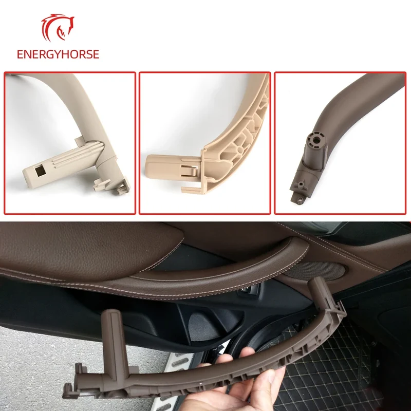 Left Right Single Car Inner Door Handle Interior Door Inside ABS Pull Handle Trim for BMW X5 X6 F15 F16 2014-2018