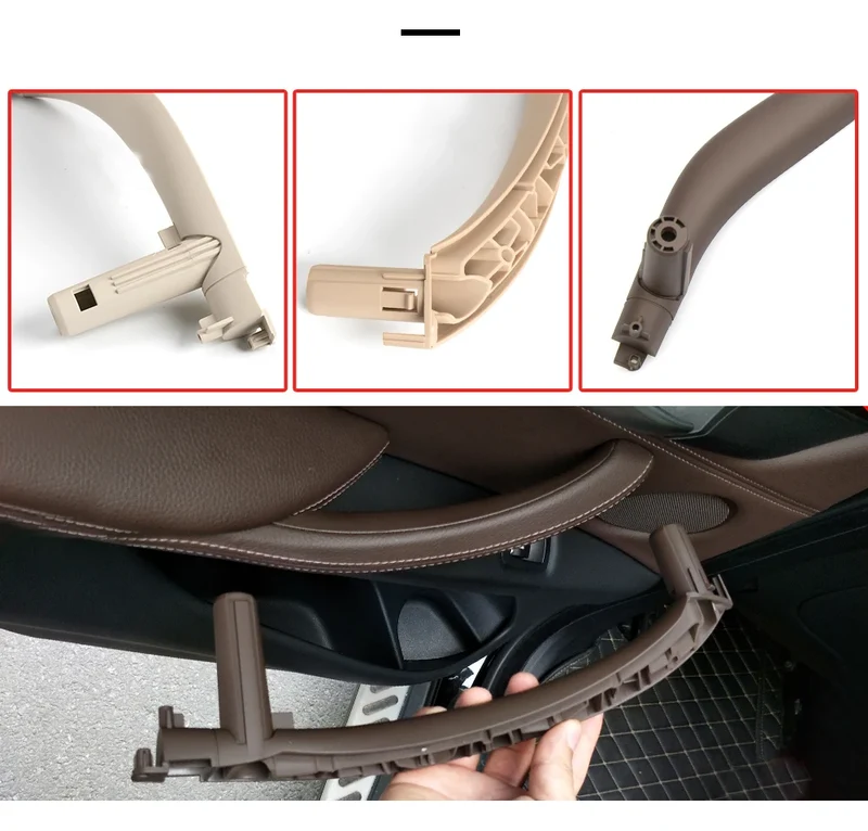 Left Right Single Car Inner Door Handle Interior Door Inside ABS Pull Handle Trim for BMW X5 X6 F15 F16 2014-2018