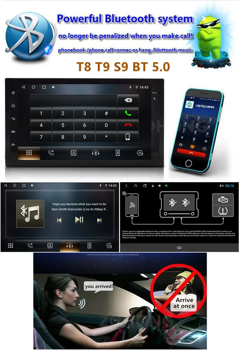DSP Android Universal Smart Auto Multimedia Video Player Screen Autoradio GPS Navigation Head Unit Car Radio Stereo Carplay
