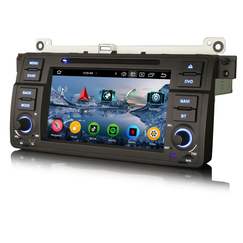 Erisin ES6546B Android 14.0 Auto Stereo GPS Navi 4G Wireless CarPlay for DVD Player DSP DAB SWC Dashboard Reversing Aid Car