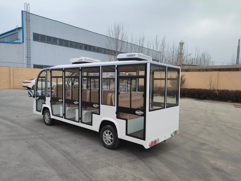 Hot Sale FNE 14-Seater White Open Top Electric Convertible Sightseeing Classic Car 72V 5KW Motor 28-35km/h