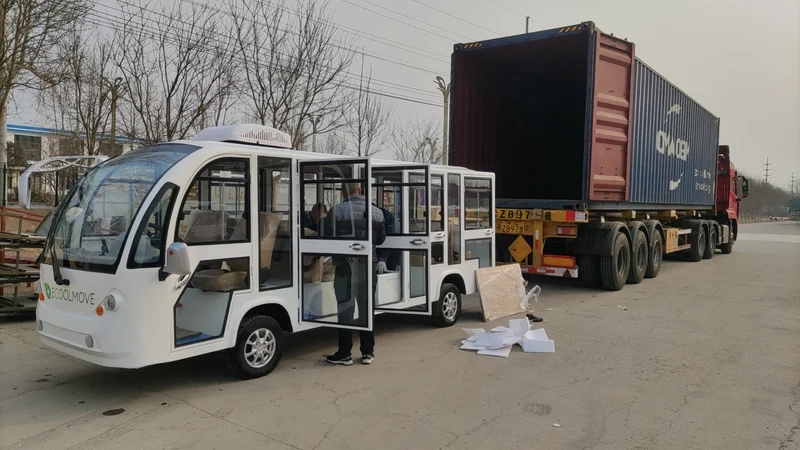 Hot Sale FNE 14-Seater White Open Top Electric Convertible Sightseeing Classic Car 72V 5KW Motor 28-35km/h