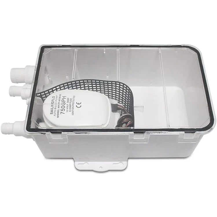 SAILINGFLO 12V/24V DC 750GPH Electric Shower Sump Pump System for Caravan Motorhome