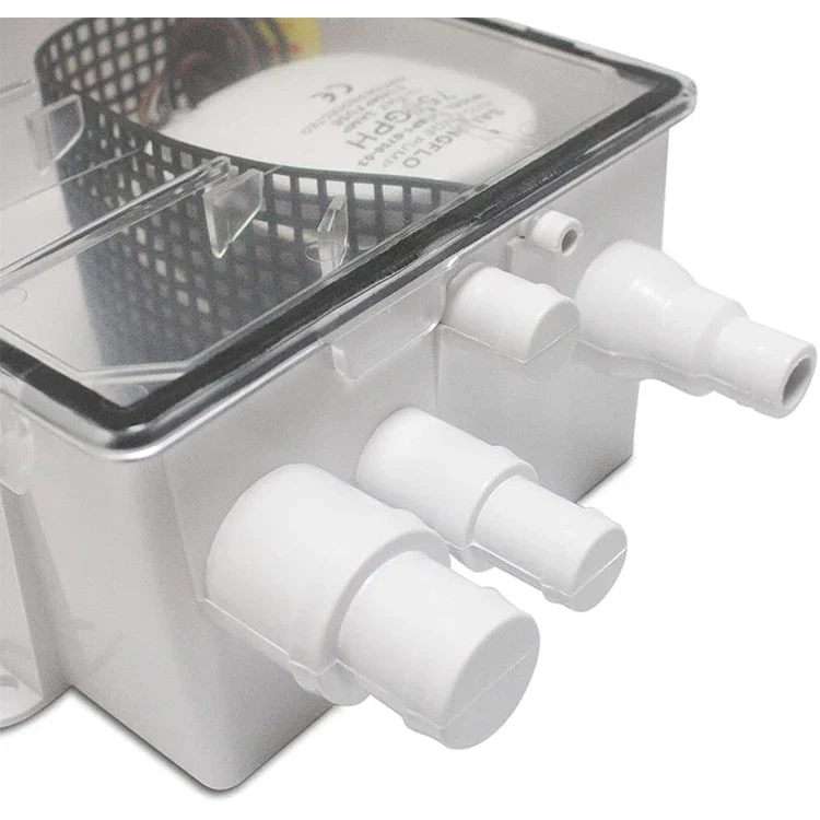 SAILINGFLO 12V/24V DC 750GPH Electric Shower Sump Pump System for Caravan Motorhome