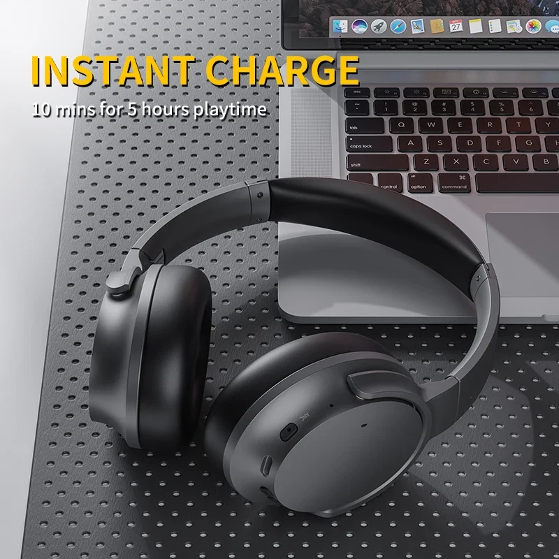 OEM ANC Silent Disco Bluetooth Stereo Headphones Active Noise Cancelling Over Ear Wireless Headphone