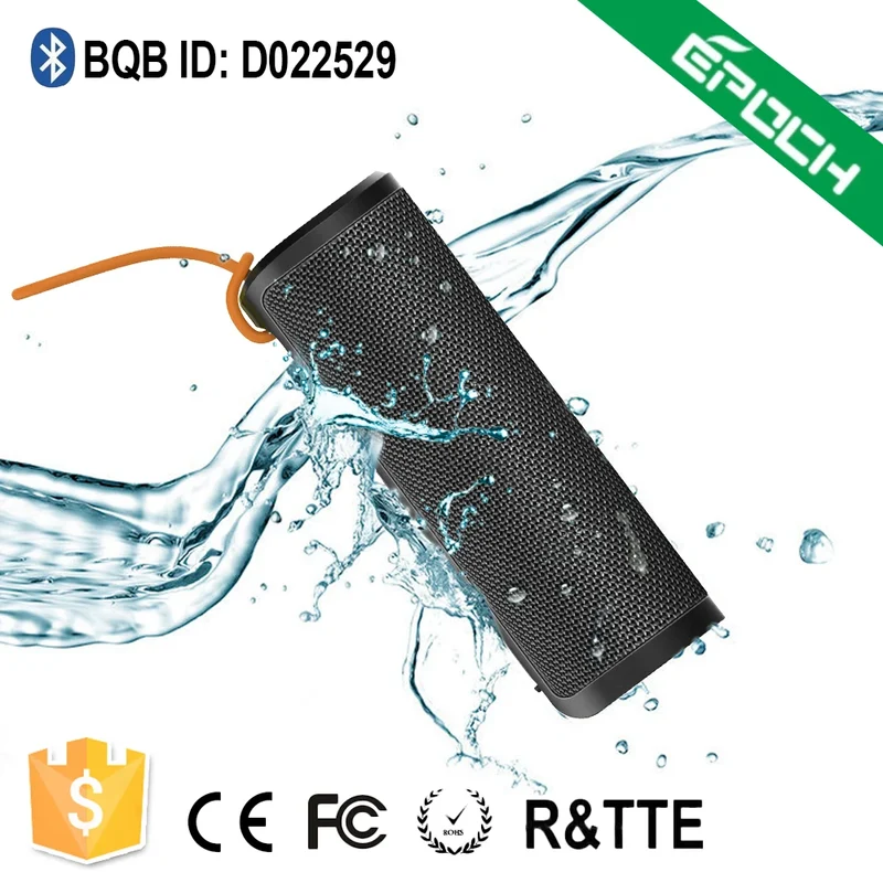 New Premium Hight Quality Wireless Speaker Fabric Mesh Portable Cylindrical Speaker Heavy Deep Bass Waterproof IPX4 with MIC