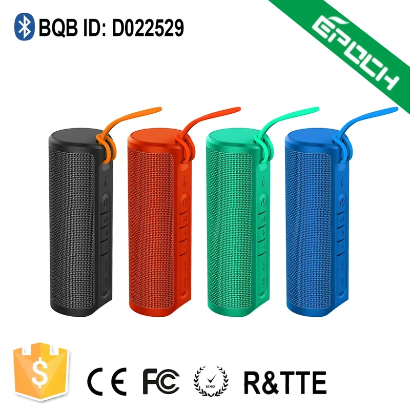 New Premium Hight Quality Wireless Speaker Fabric Mesh Portable Cylindrical Speaker Heavy Deep Bass Waterproof IPX4 with MIC