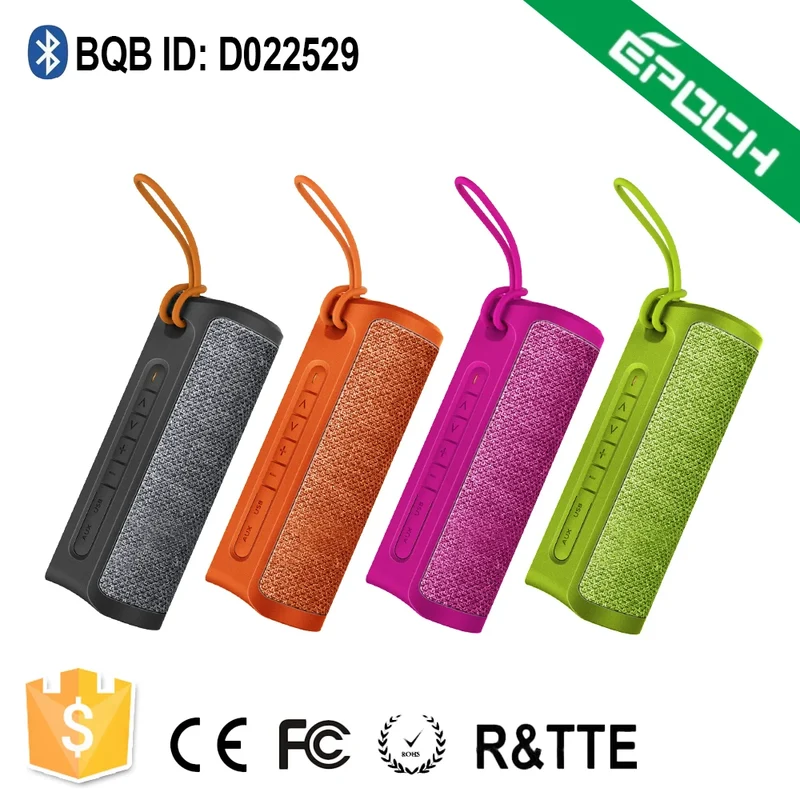 New Premium Hight Quality Wireless Speaker Fabric Mesh Portable Cylindrical Speaker Heavy Deep Bass Waterproof IPX4 with MIC
