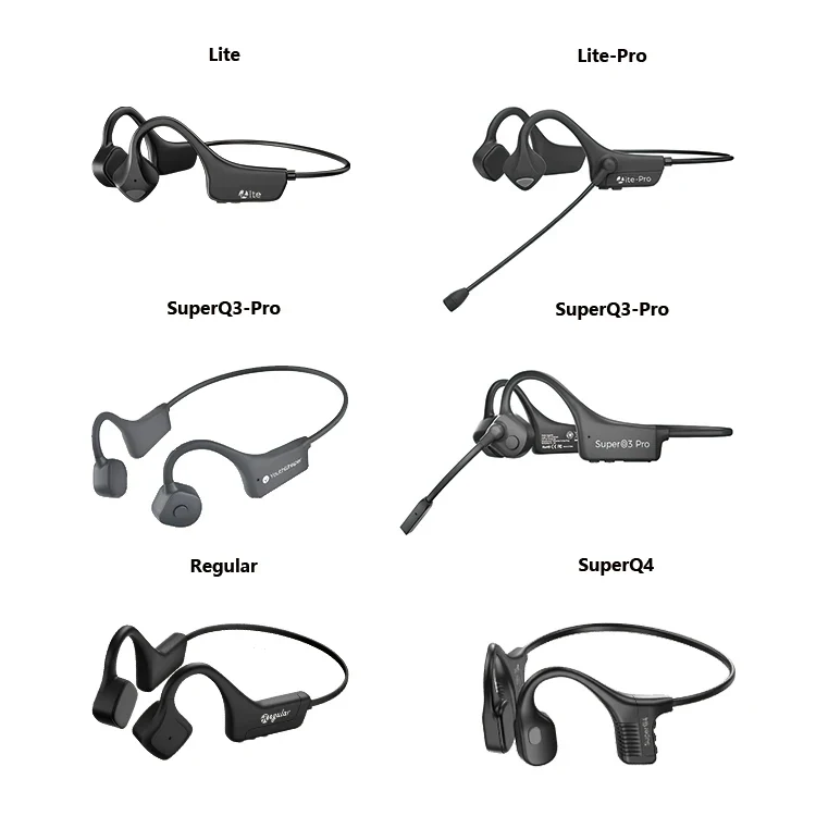 Customized Blue IPX4 V5.0 PC 8 Hour Wireless Ear Clip AI Earphones Headphones Headset for Waterproof Special