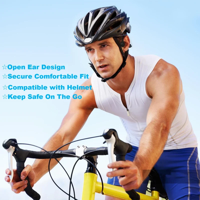 Customized Blue IPX4 V5.0 PC 8 Hour Wireless Ear Clip AI Earphones Headphones Headset for Waterproof Special