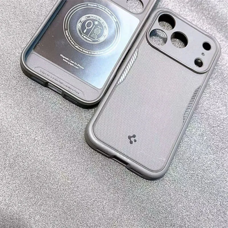 Spigen Rugged Armor MagFit for For Magsafe For iPhone 17 Pro Max 17 Air Magnetic Case Wireless Charging Shockproof Matte Cover