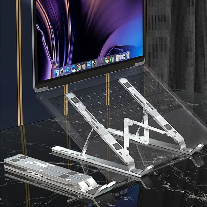 Aluminum Alloy Laptop Stand Heat Dissipation Adjustable Multifunctional Notebook Holder for Office and Gaming
