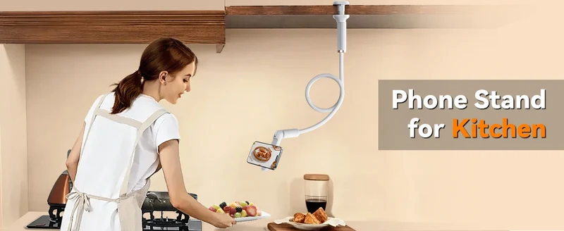 Oatsbasf Gooseneck Tablet Stand Holder Phone Stand Holder with Adjustable Flexible Long Arm for Bed Lazy Bracket 4.7-13" Device