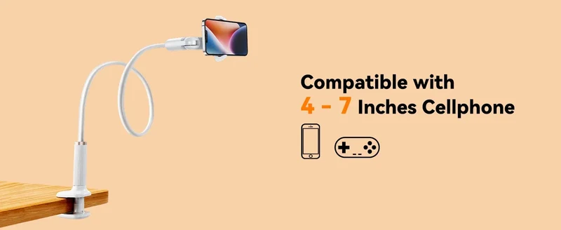 Oatsbasf Gooseneck Tablet Stand Holder Phone Stand Holder with Adjustable Flexible Long Arm for Bed Lazy Bracket 4.7-13" Device