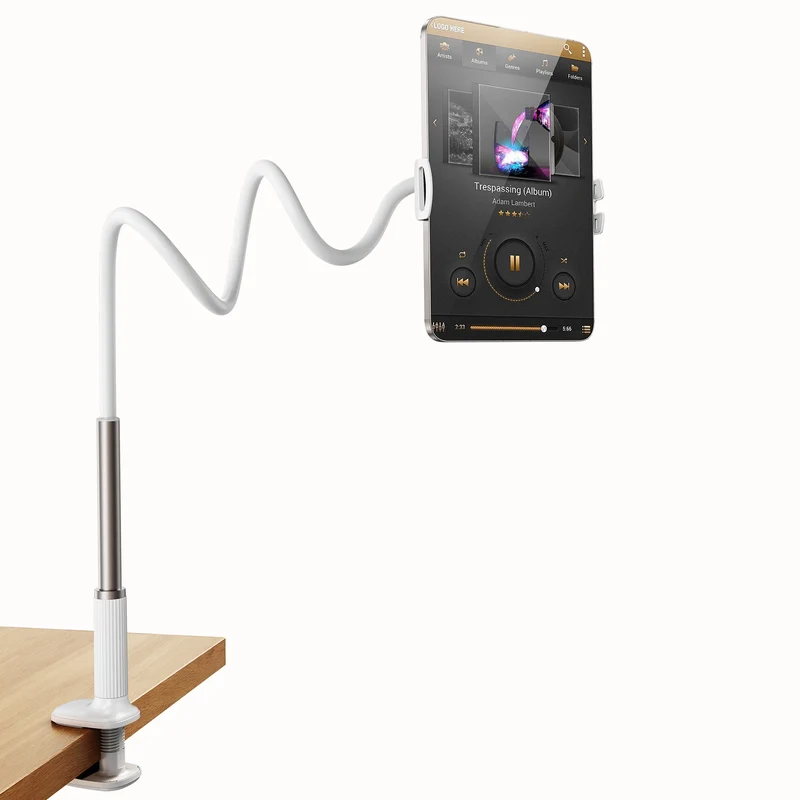 Oatsbasf Gooseneck Tablet Stand Holder Phone Stand Holder with Adjustable Flexible Long Arm for Bed Lazy Bracket 4.7-13" Device