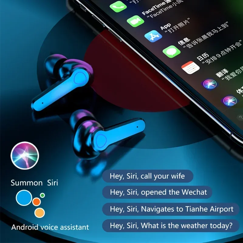 M19 headset TWS Earphone Intelligente Touch Control Wireless Bluetooth-compatible Headphones Waterproof LED Display With Mic