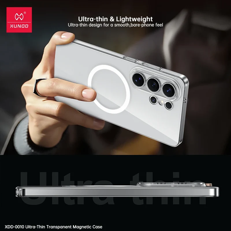 Xundd Magnetic Case For Samsung Galaxy S26 Ultra PC HD Transparent Cover Camera Lens Protection For Samsung S26 Ultra Case