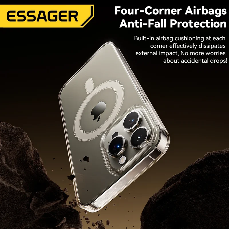 Essager Magnetic Case for iPhone 15 14 13 12 Pro Max Case Shockproof Cover for iPhone 14 Pro Max 15 Plus 15pro Macsafe TPU Cases