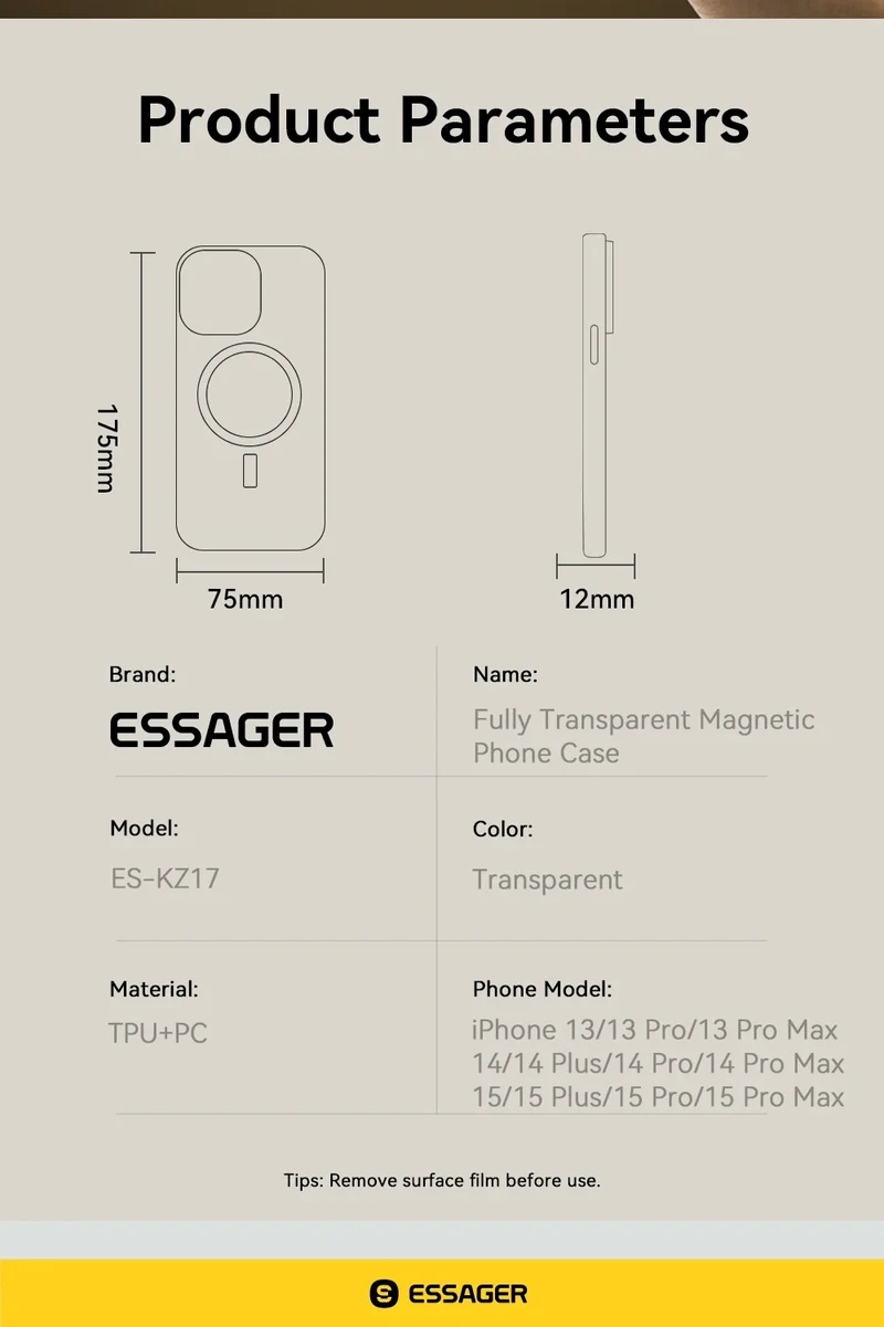 Essager Magnetic Case for iPhone 15 14 13 12 Pro Max Case Shockproof Cover for iPhone 14 Pro Max 15 Plus 15pro Macsafe TPU Cases