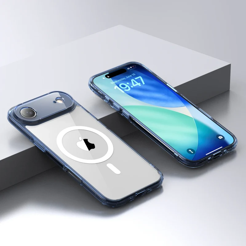 KEYSION Shockproof Transparent Case for MagSafe for iPhone 17 Air HD Clear TPU+PC Magnetic Wireless Charging Phone Back Cover