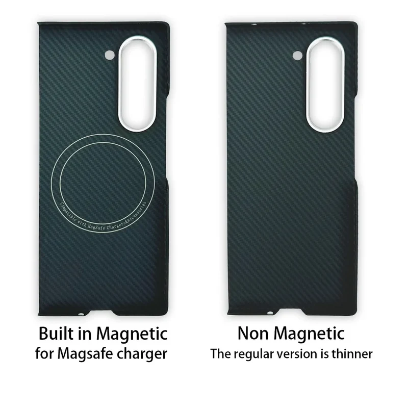 For Magsafe Magnetic Case For Samsung Galaxy Z Fold 6 Fold 7 5G Aramid Carbon Fiber Ultra-Thin Cover for Galaxy Z Fold 5 4 Case