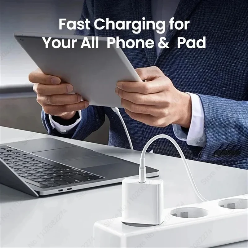 US EU Adapter PD 40W Fast Charger For Apple iPhone 15 13 12 11 14 17 16 Pro Max Type C Charger Charging Cable Phone Accessories